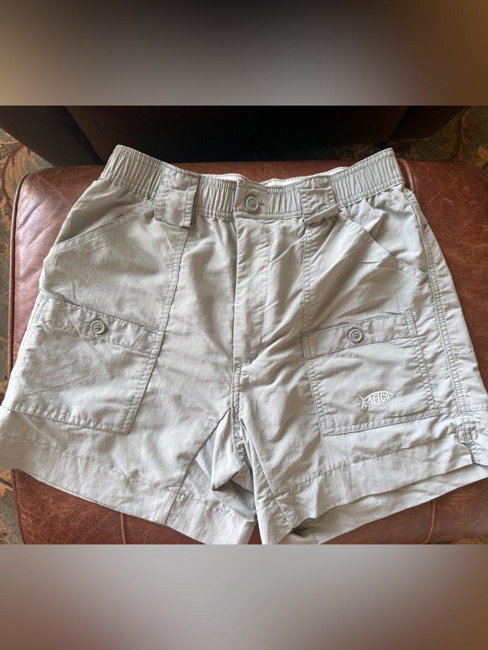 AFTCO Green Original Fishing Shorts Size 30